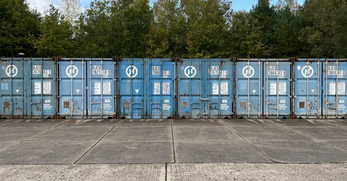 Sealed storage containers lined up outdoors representing proper paintball storage conditions